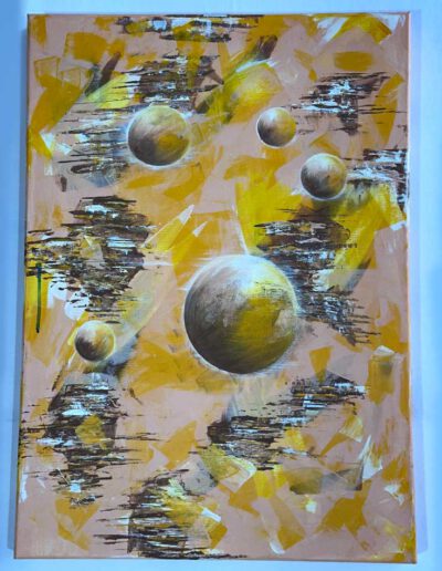 Gemälde Space 70,5x50x5 cm Acryl auf Leindwand von Kunstmalerin Judith Pink aus Eppelborn