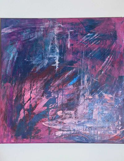 Kunstgemälde Broken Wall 60x60x5cm Acryl auf Leinwand von Kunstmalerin Judith Pink
