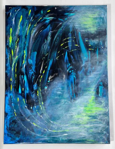 Kunstgemälde Ghost 80x60x5 cm Acryl auf Leinwand von Kunstmalerin Judith Pink